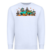 White fall cactus pumpkin truck Premium Sweatshirt - JahusDesignShop