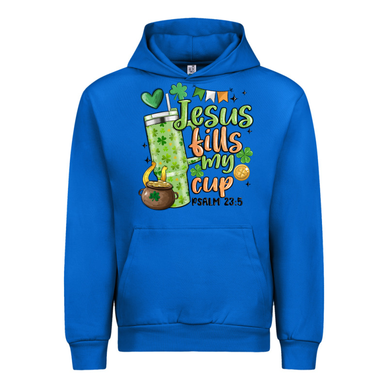St. Patricks Day Jesus Fills My Cup Urban Hoodie by MaliasSmallBusiness | Teevron