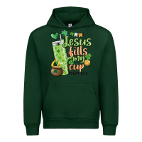 Forest Green st. patricks day jesus fills my cup Urban Hoodie - MaliasSmallBusiness