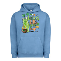 Pigment Pebble Blue st. patricks day jesus fills my cup Urban Hoodie - MaliasSmallBusiness