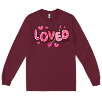 Burgundy loved valentines day Long Sleeve Tee - RanaPortraitStore