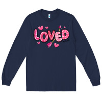 Navy loved valentines day Long Sleeve Tee - RanaPortraitStore
