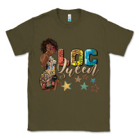 Army Green afro woman loc queen Classic Tee - texasbilliewilder