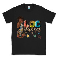 Black afro woman loc queen Classic Tee - texasbilliewilder