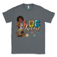 Charcoal Heather afro woman loc queen Classic Tee - texasbilliewilder