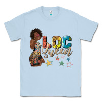 Dusty Blue afro woman loc queen Classic Tee - texasbilliewilder