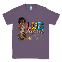 Lavender afro woman loc queen Classic Tee - texasbilliewilder