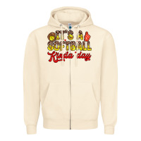 Sandshell it s a softball kinda day Zipper Hoodie - Zillion Design Studio