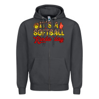 Smoke it s a softball kinda day Zipper Hoodie - Zillion Design Studio