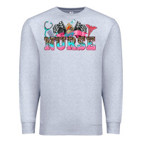 Heather Grey nurse with race and oto equipment Premium Sweatshirt - AdoDesignShop