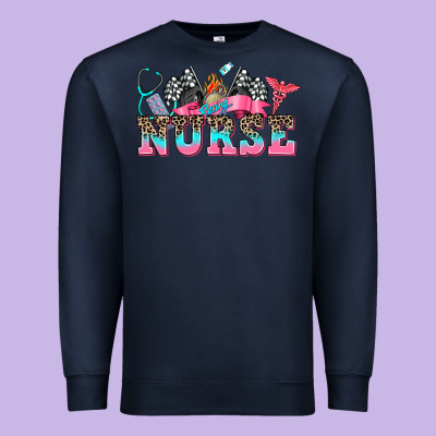 Nurse With Race And Oto Equipment Premium Sweatshirt Designed By Adodesignshop