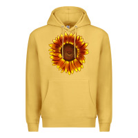 Antique Gold tiger eyes sunflower Premium Hoodie - LillyAllenDesigns