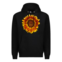 Black tiger eyes sunflower Premium Hoodie - LillyAllenDesigns