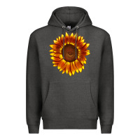 Charcoal Heather tiger eyes sunflower Premium Hoodie - LillyAllenDesigns
