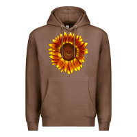 Chestnut tiger eyes sunflower Premium Hoodie - LillyAllenDesigns