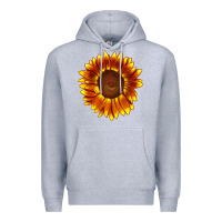 Heather Grey tiger eyes sunflower Premium Hoodie - LillyAllenDesigns