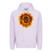 Lilac tiger eyes sunflower Premium Hoodie - LillyAllenDesigns