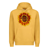 Mustard tiger eyes sunflower Premium Hoodie - LillyAllenDesigns