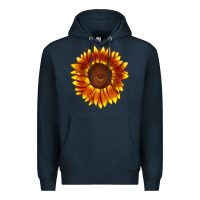 Navy tiger eyes sunflower Premium Hoodie - LillyAllenDesigns