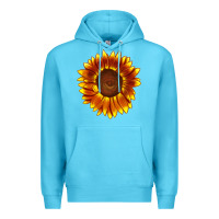 Ocean Blue tiger eyes sunflower Premium Hoodie - LillyAllenDesigns