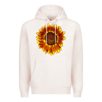 Pale Pink tiger eyes sunflower Premium Hoodie - LillyAllenDesigns