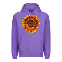 Purple tiger eyes sunflower Premium Hoodie - LillyAllenDesigns
