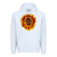 White tiger eyes sunflower Premium Hoodie - LillyAllenDesigns