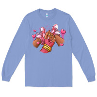 Colony Blue valentines day afro girl sneakers Long Sleeve Tee - RanaPortraitStore