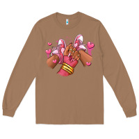 Toasted Coconut valentines day afro girl sneakers Long Sleeve Tee - RanaPortraitStore