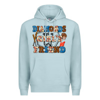 Blue Mist diamonds are a girl's best friend Premium Hoodie - AdoDesignShop