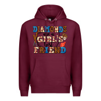 Burgundy diamonds are a girl's best friend Premium Hoodie - AdoDesignShop