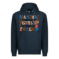 Navy diamonds are a girl's best friend Premium Hoodie - AdoDesignShop
