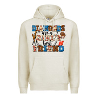 Oatmeal Heather diamonds are a girl's best friend Premium Hoodie - AdoDesignShop