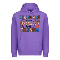 Purple diamonds are a girl's best friend Premium Hoodie - AdoDesignShop