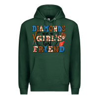 Sports Green diamonds are a girl's best friend Premium Hoodie - AdoDesignShop