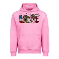 Fuchsia Pink love army Urban Hoodie - MaliasSmallBusiness