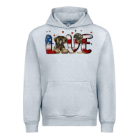 Heather Grey love army Urban Hoodie - MaliasSmallBusiness