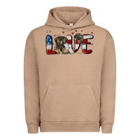 Pigment Burro love army Urban Hoodie - MaliasSmallBusiness