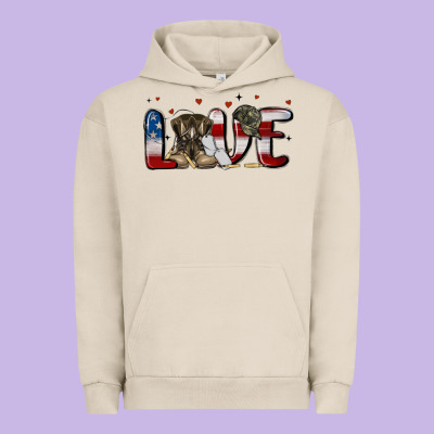 Love Army Urban Hoodie Designed By Maliassmallbusiness