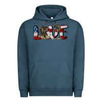Pigment Midnight Navy love army Urban Hoodie - MaliasSmallBusiness