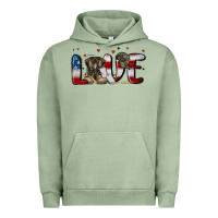 Pigment Oil Green love army Urban Hoodie - MaliasSmallBusiness