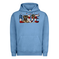 Pigment Pebble Blue love army Urban Hoodie - MaliasSmallBusiness