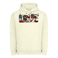 Pigment Pistachio love army Urban Hoodie - MaliasSmallBusiness