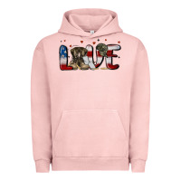 Pigment Salmon love army Urban Hoodie - MaliasSmallBusiness