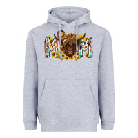 Heather Grey mom highland cow Heavyweight Hoodie - RacoonDesign