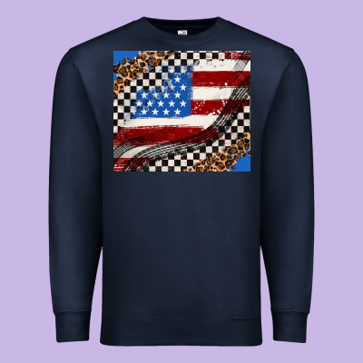 American Flag And Racee Flag Premium Sweatshirt Designed By Adodesignshop