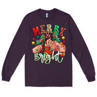 Plum merry and bright caucasian girl sneakers Long Sleeve Tee - RanaPortraitStore