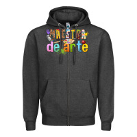 Charcoal Heather maestra de arte Zipper Hoodie - texasbilliewilder