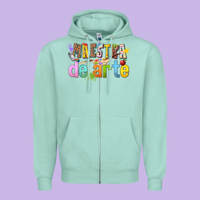 Maestra De Arte Zipper Hoodie Designed By Texasbilliewilder
