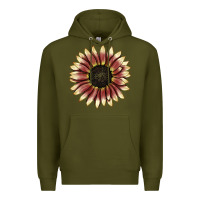 Army Green strawberry blonde sunflower Premium Hoodie - LillyAllenDesigns
